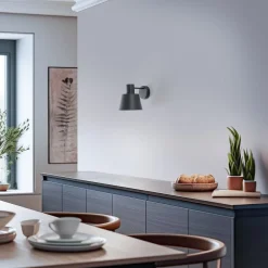 Væglampe Dunka, antracit 1 lyskilde, stål, højde 17 cm^SIGMA New