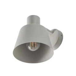 Væglampe Dunka, taupe, 1 lyskilde, stål, E27, højde 17 cm^SIGMA Online