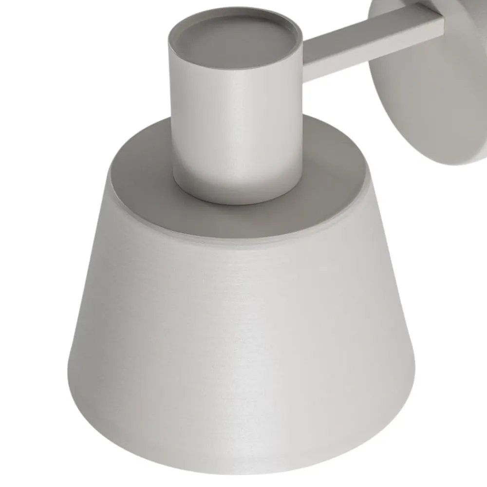 Væglampe Dunka, taupe, 1 lyskilde, stål, E27, højde 17 cm^SIGMA Online