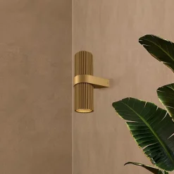 Væglampe DYNAMICS, guldfarvet, højde 23 cm, metal op/ned^Maytoni Online