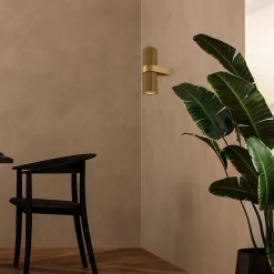 Væglampe DYNAMICS, guldfarvet, højde 23 cm, metal op/ned^Maytoni Online