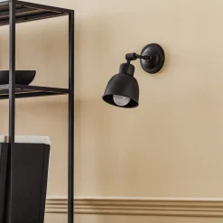 Væglampe Emoti, 1 lyskilde, sort^Euluna Outlet
