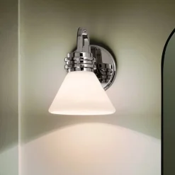 Væglampe Farum 1, kromfarvet, stål, glas, G9^KICHLER Best