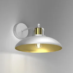 Eko-Light Væglampe Felix, hvid/guld