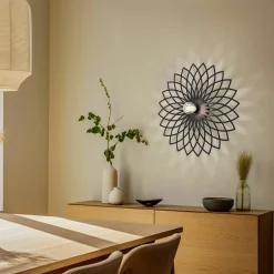 Opviq Væglampe Fellini MR-987 hulmønster Ø50cm sort