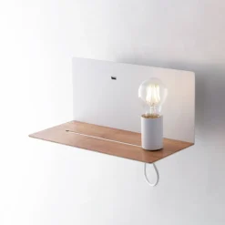 Eco-Light Væglamper>Væglampe Flash, hvid, bredde 33 cm, aluminium