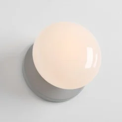 ALDEX Væglampe Flo, grå, Ø 19 cm, glas