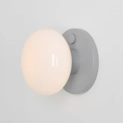 ALDEX Væglampe Flo, grå, Ø 19 cm, glas