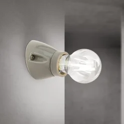 Væglampe Frost, gau, keramik, E27^ORION