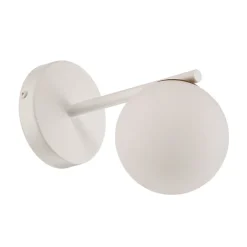 SIGMA Væglampe Gama i hvid med glaskugle