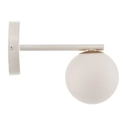 SIGMA Væglampe Gama i hvid med glaskugle
