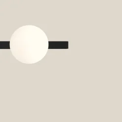 ALDEX Væglampe Garda, sort, metal, glas, 1 lyskilde