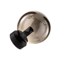 EMIBIG LIGHTING Væglampe Glassy, sort, grafit, glas, E14, Ø 14 cm