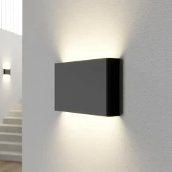 Nowodvorski Lighting Væglamper|Væglamper>Væglampe Haga, 3 stk., grafit, G9, op/ned, 15 cm høj