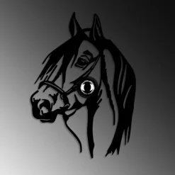 Væglampe Horse, sort, metal, 57 x 41 cm, stikledning^Opviq Best