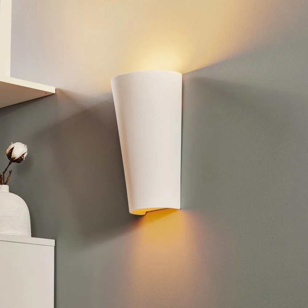 SOLLUX LIGHTING Væglampe Ice up and down i keramik i hvid