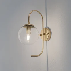 Væglampe Jewel, guldfarvet, glas, højde 36 cm, E14^Opviq Discount