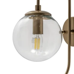 Væglampe Jewel, guldfarvet, glas, højde 36 cm, E14^Opviq Discount