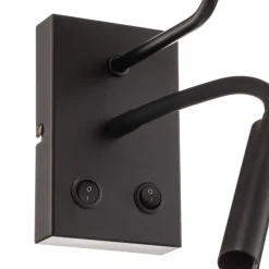 Luminex Væglampe Jovin med 1 lyskilde og spot, sort/guld