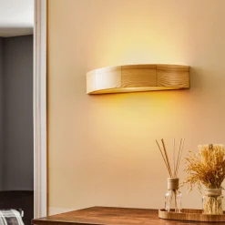 Lamkur Væglampe Kerio, bredde 40,5 cm, fyr natur