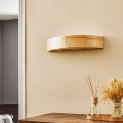 Lamkur Væglampe Kerio, bredde 40,5 cm, fyr natur