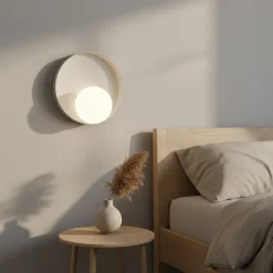 Væglampe Kido K1, beige, stål/glas, Ø 20 cm^EMIBIG LIGHTING Hot