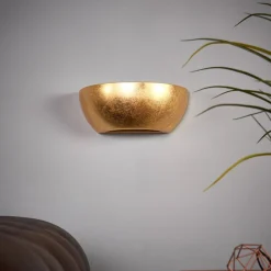 Væglampe Kolja med guldfoliefinish^Lindby Clearance