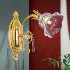 ORION Væglamper>Væglampe La Boheme, guld, 1 lyskilde, krystalglas