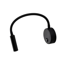 TK Lighting Væglampe Lagos, 45 cm, sort, læselampe, justerbar, G9