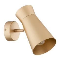 Argon Væglampe Lotta, guldfarvet, spotlight, stål, justerbar