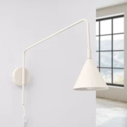 SOLLUX LIGHTING Væglamper|Væglamper>Væglampe LYS, beige, Ø 14 cm, metal, stik, E14