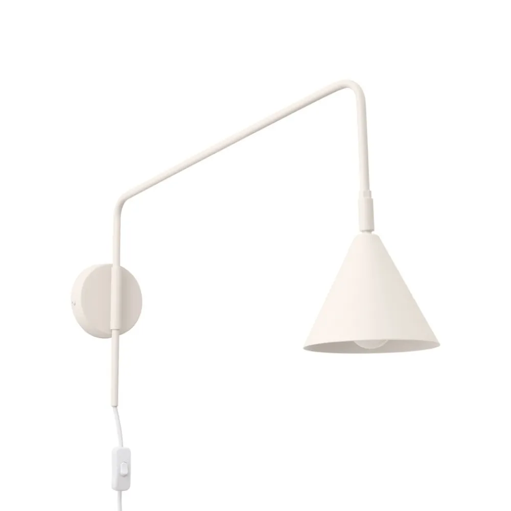 SOLLUX LIGHTING Væglamper|Væglamper>Væglampe LYS, beige, Ø 14 cm, metal, stik, E14