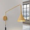 Væglampe LYS, guldfarvet, Ø 14 cm, metal, stik, E14^SOLLUX LIGHTING Hot