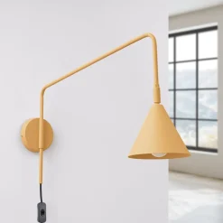 Væglampe LYS, guldfarvet, Ø 14 cm, metal, stik, E14^SOLLUX LIGHTING Hot