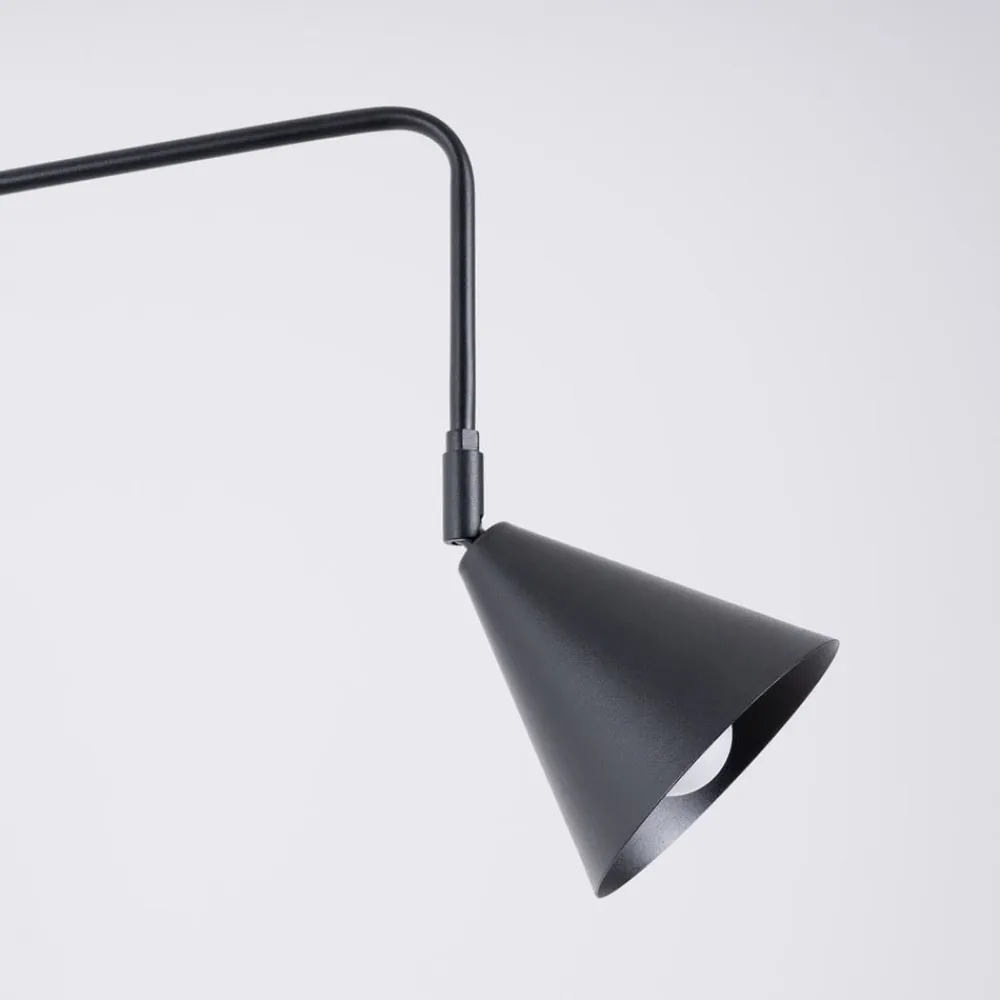 SOLLUX LIGHTING Væglampe LYS, sort, Ø 14 cm, metal, stik, E14