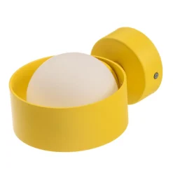 Argon Væglampe Mado i stål, gul, 1 lyskilde