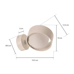 Væglampe Mado i stål, hvid, 1 lyskilde^Argon