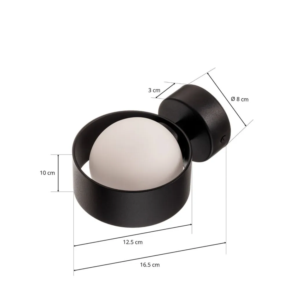 Væglampe Mado i stål, sort, 1 lyskilde^Argon Hot