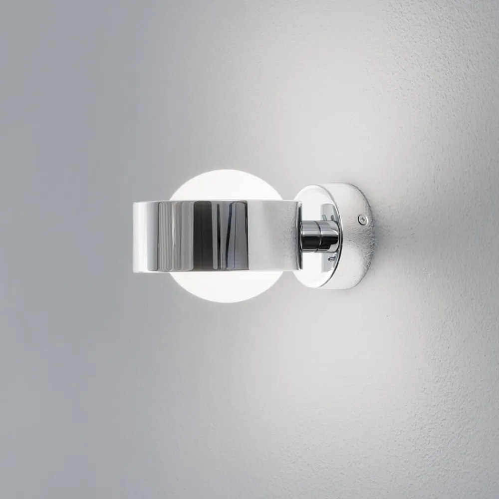 Væglampe Mado, stål kromfarvet, glas opal, 1 lyskilde^Argon Best