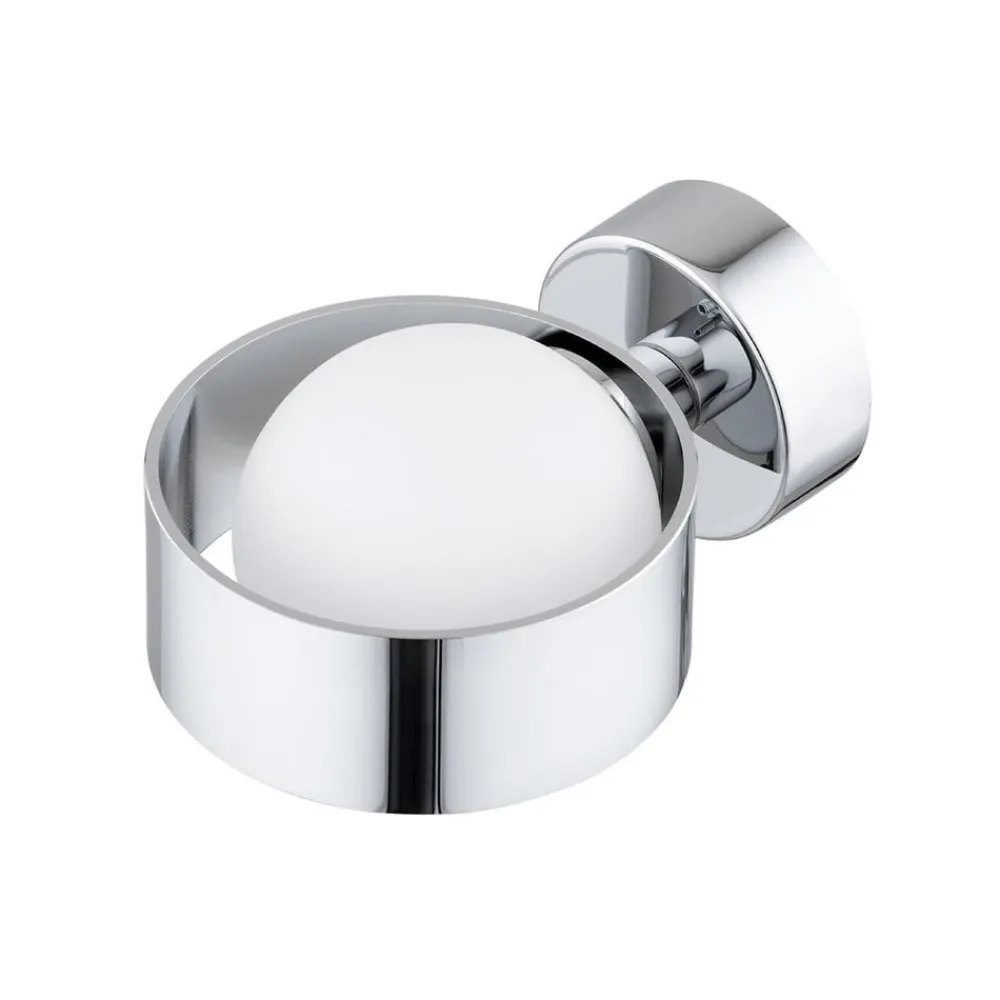 Væglampe Mado, stål kromfarvet, glas opal, 1 lyskilde^Argon Best