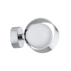 Væglampe Mado, stål kromfarvet, glas opal, 1 lyskilde^Argon Best