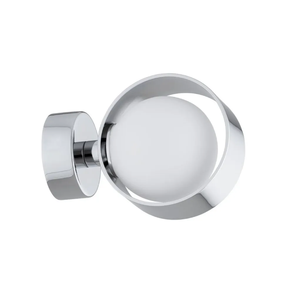 Væglampe Mado, stål kromfarvet, glas opal, 1 lyskilde^Argon Best