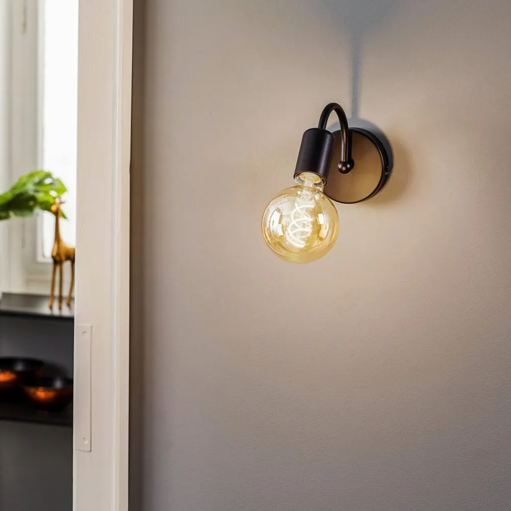 Væglampe Milo i sort uden skærm^Luminex Clearance