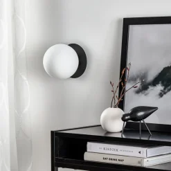 EMIBIG LIGHTING Væglampe Minerva K1 med sort metalramme