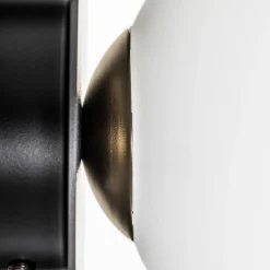 EMIBIG LIGHTING Væglampe Minerva K1 med sort metalramme