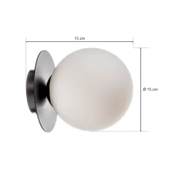 EMIBIG LIGHTING Væglampe Minerva K1 med sort metalramme