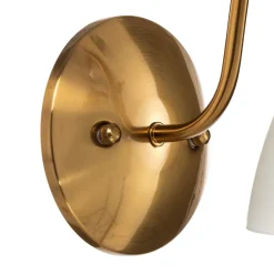 Lamkur Væglampe Miranda med glasskærm, messing