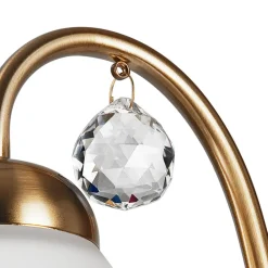 Lamkur Væglampe Miranda med glasskærm, messing