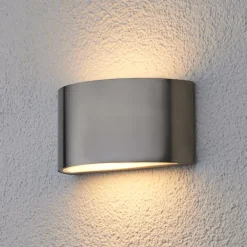 Albert Leuchten Væglamper|Væglamper>Væglampe Mombasa, stålfarvet, G9, stål