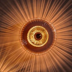 DESIGN BY US Væglampe New Wave Optic, rav, øjeæble, stikprop